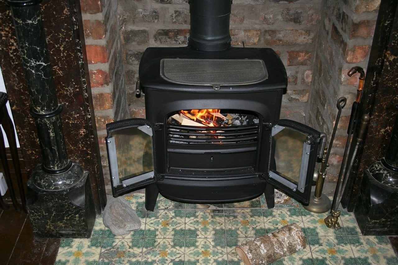 fireplace, wood-burning stove